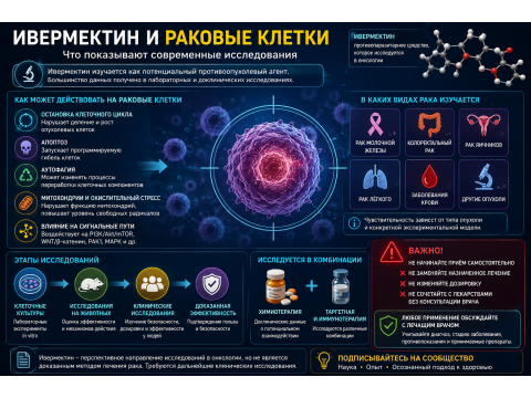 Влияние ивермектина на раковые клетки: исследования, механизмы и перспективы