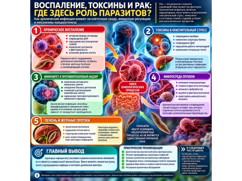 Воспаление, токсины и рак: какую роль играют паразиты?