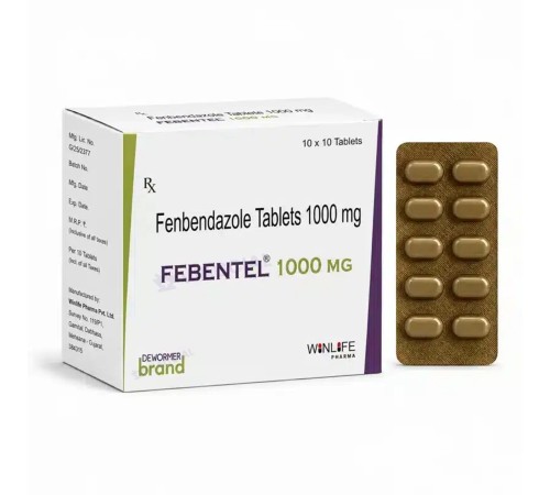 Фенбендазол для человека 1000 мг FEBENTEL, 10 таблеток