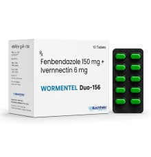 WORMENTEL Duo-156 — фенбендазол и ивермектин, 10 таблеток