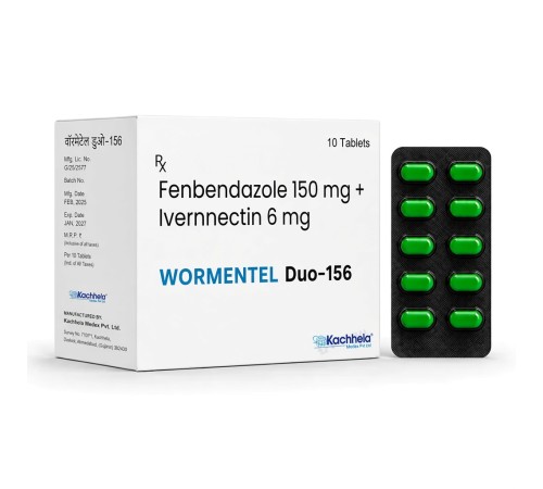 WORMENTEL Duo-156 — фенбендазол и ивермектин, 10 таблеток