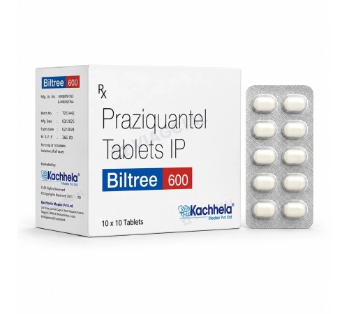 Празиквантел 600 мг PRAZICHRIST, 4 таблетки